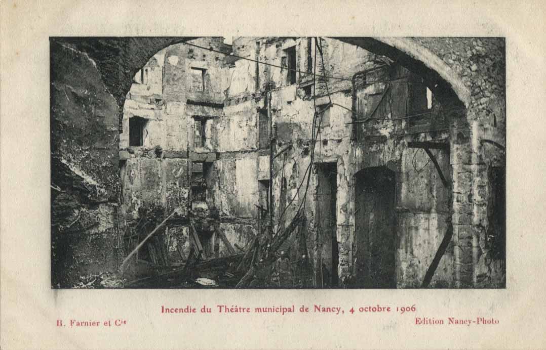 Incendie du Théatre municipal de Nancy, 4 octobre 1906